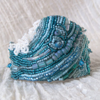 Surfing In the Ocean - Japanese Seed Beads Bracelet