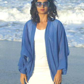 Royal Blue Super Soft Silky Kimono Jacket. Versatile Kimono Cover