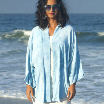 Hand Dyed Watercolor Super Soft Bamboo Kimono Cover