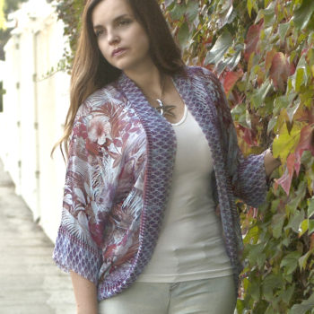 Whimsical Paisley Pattern Oriental Silk Super Soft Kimono Jacket