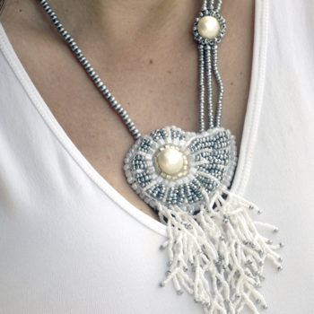 Pearlescent Shell Beaded Necklace